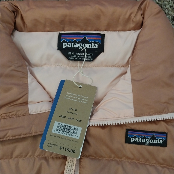 Girls Anthos Pink Down Sweater - Picture 4 of 14